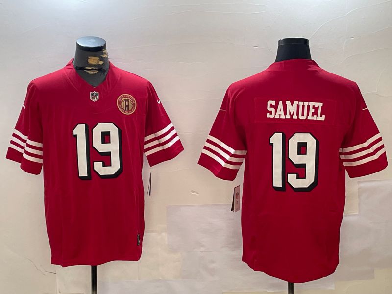 Men San Francisco 49ers #19 Samuel Red three generations 2024 Nike Limited NFL Jersey style 4->san francisco 49ers->NFL Jersey